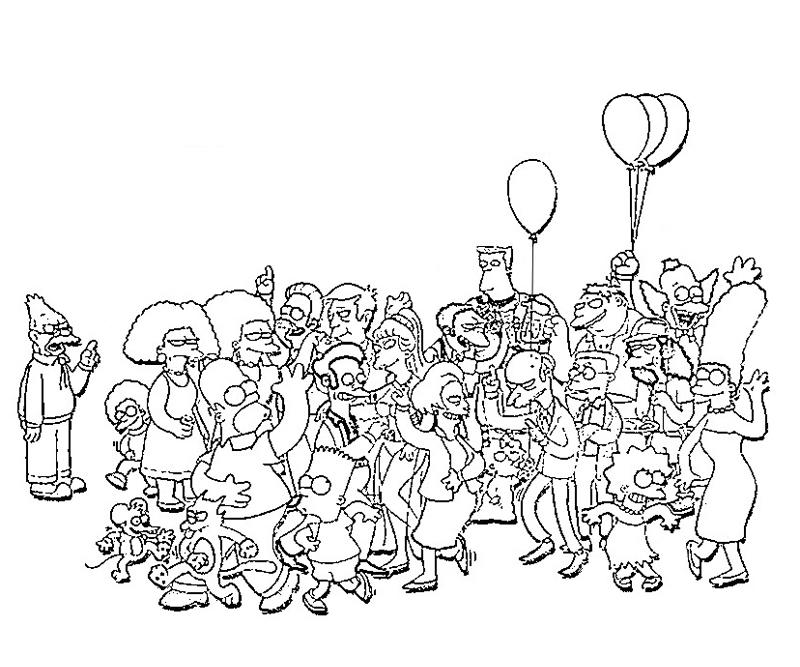 Printable Simpsons Coloring Pages Printable World Holiday Printable Simpsons Coloring Pages Printable World Holiday