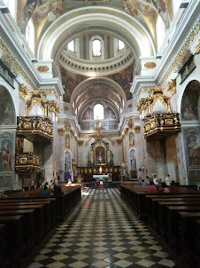 Inside Ljubljana Cathedral(St Nicholas Cathedral) in Ljubljana.