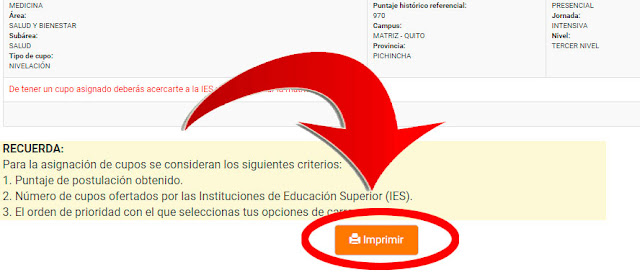 Comprobante de Postulaciones Ser Bachiller senescyt snna Comprobante de Postulaciones Ser Bachiller senescyt snna
