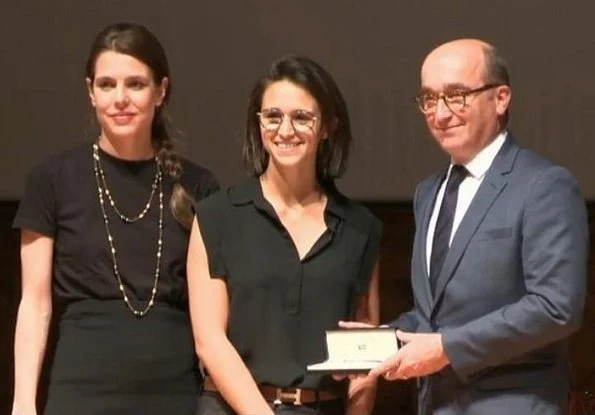 Princess Caroline and Charlotte Casiraghi attended the award ceremony of the Philosophical Encounters 2019. Dimitri Rassam