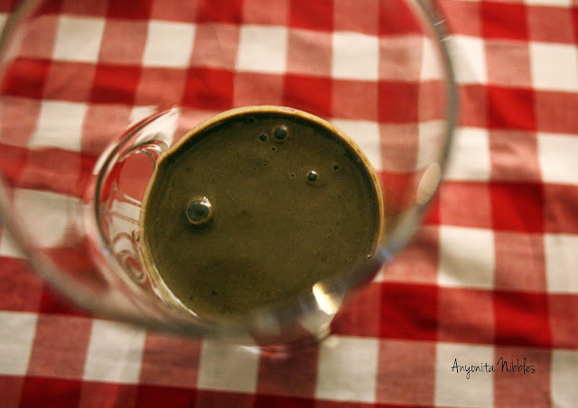 A spirulina-filled protein shake