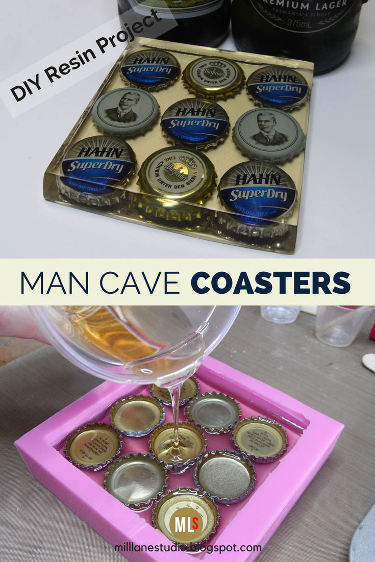 Man Cave Resin Coaster Kit Mill Lane Studio