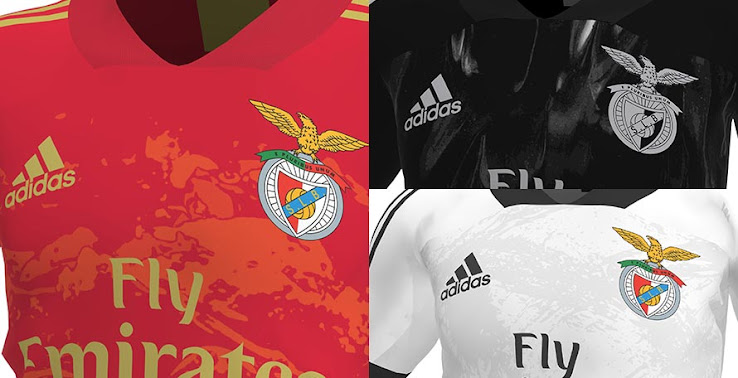 Benfica 20-21 Home, Away & Third Kit Concepts by Afición Quetzal