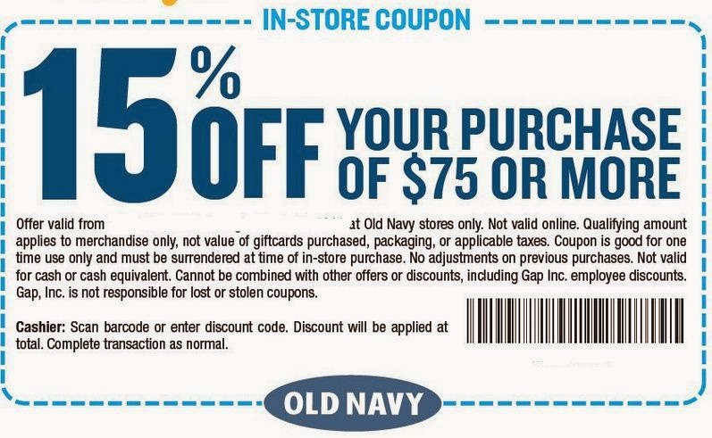 Old Navy Printable Coupons February 2014