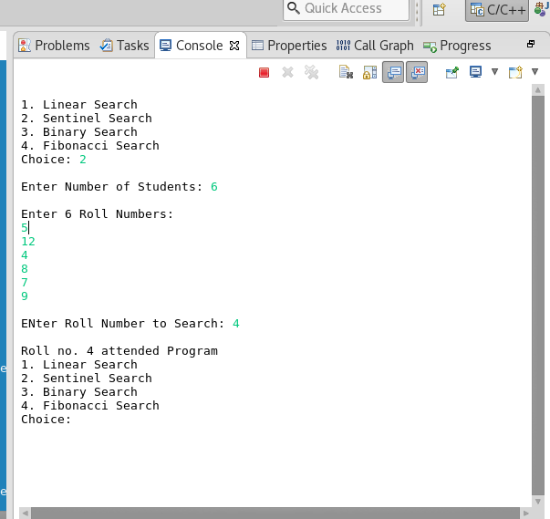 C++ Program to Demonstrate Various Searching Algorithms - Way2Techin