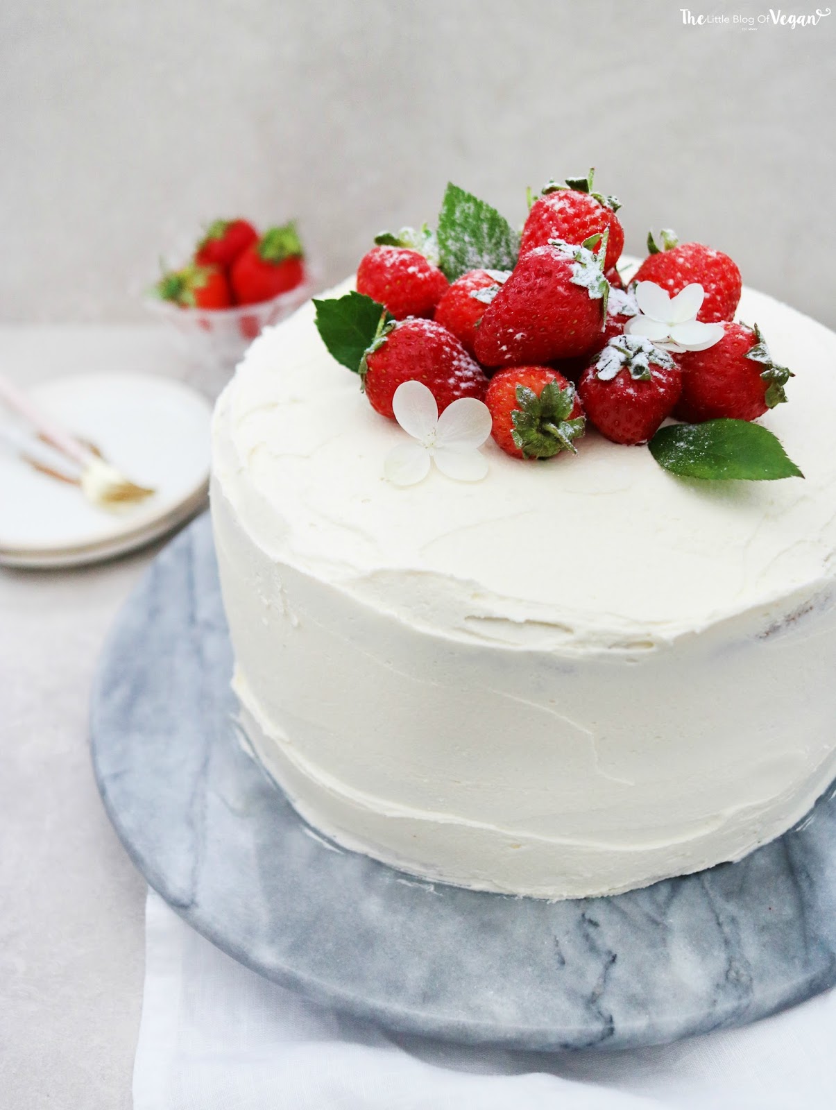 Vegan vanilla sponge cake recipe | The Little Blog Of Vegan