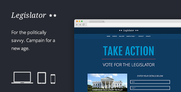 Politician website theme