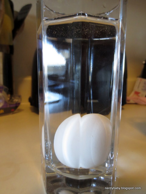 Nerdy Science: Water density and floating egg experiment