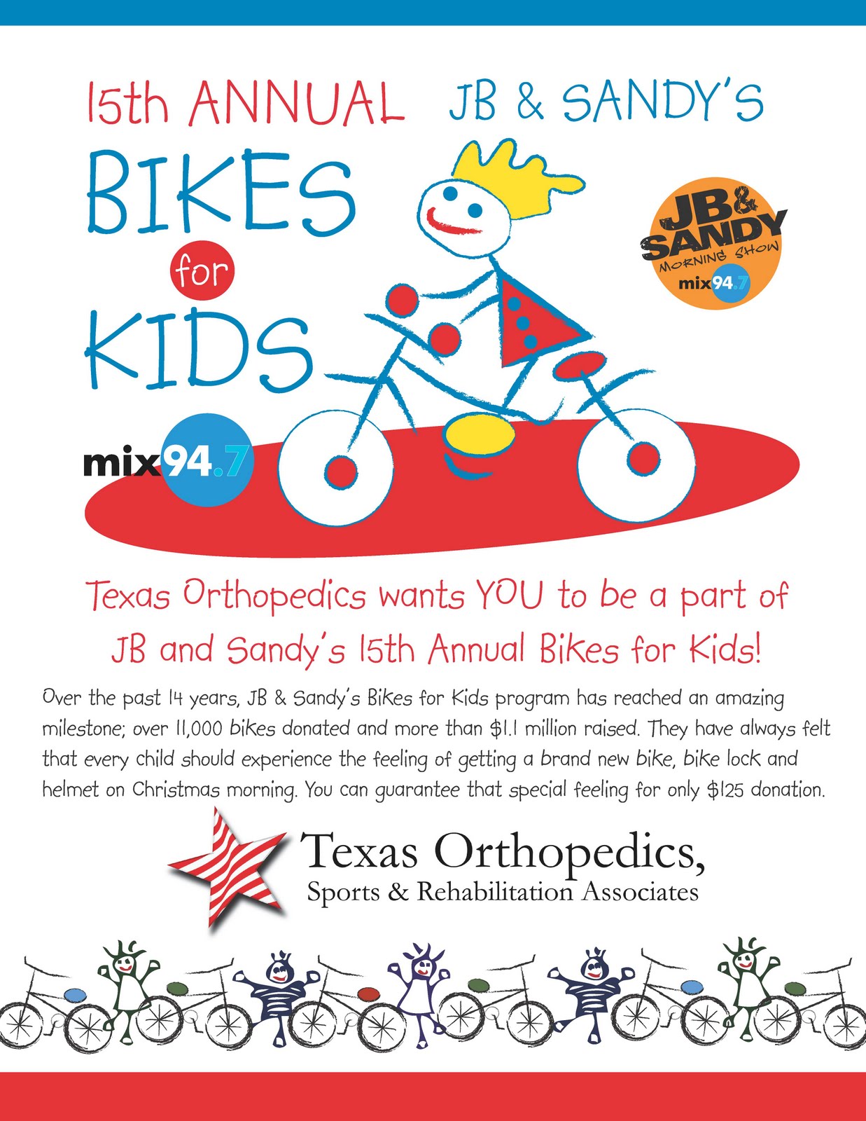 Texas Orthopedics: Texas Orthopedics partners with Bikes for Kids