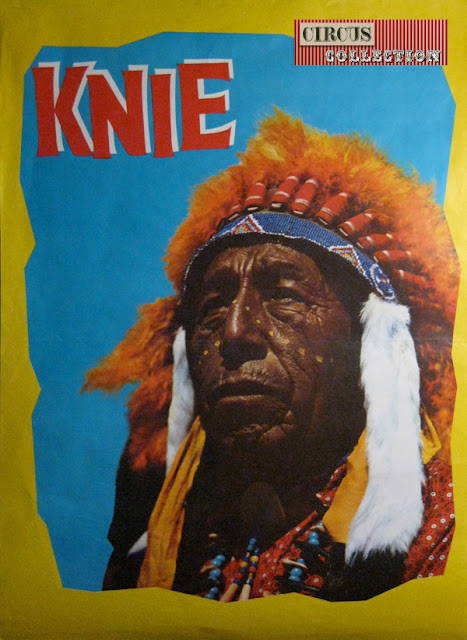 Un chef sioux a l'affiche du Cirque Knie 1958