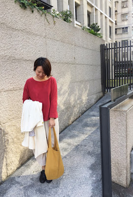 老幫手實穿小水滴的日常有機棉素色上衣