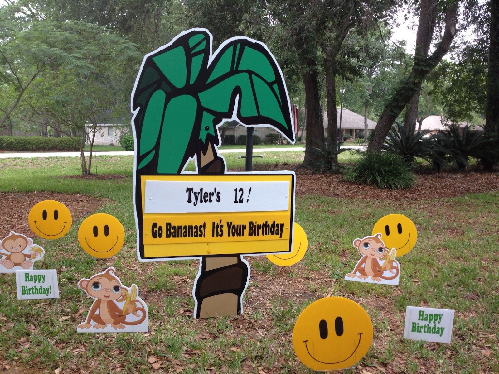 Big Yard Card Yard Card Tropical Display by Jacksonville's only BIG