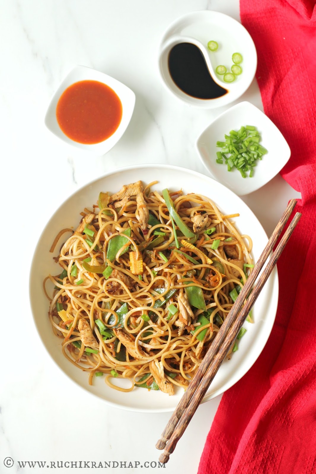 Ruchik Randhap (Delicious Cooking) Vegetable Hakka Noodles (With Non