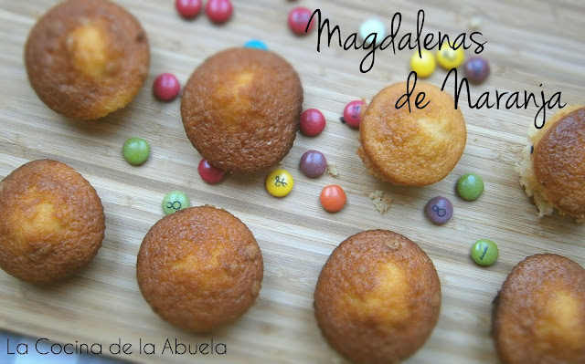 Magdalenas de Naranja Tradicionales.