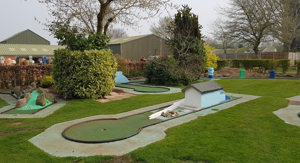 The Ham and Egger Files Crazy Golf at Fletchers Family Garden Centre in Eccleshall, Staffordshire