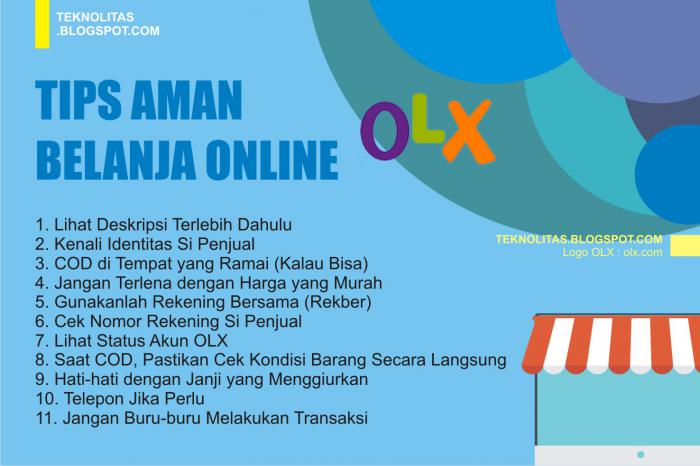 11 Tips Cara Aman Belanja Online Di Olx Co Id Wajib Coba Teknolitas