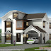 Beautiful 4 bedroom modern mix roof home design