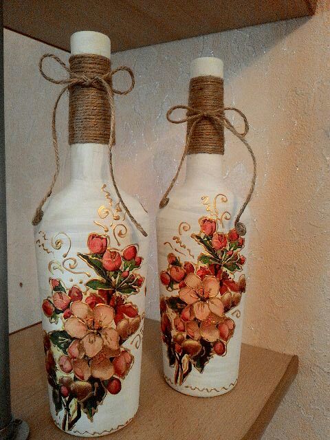 Servilleta para decoupage 689 Decora tus botellas de vidrio recicladas con servilletas de decoupage