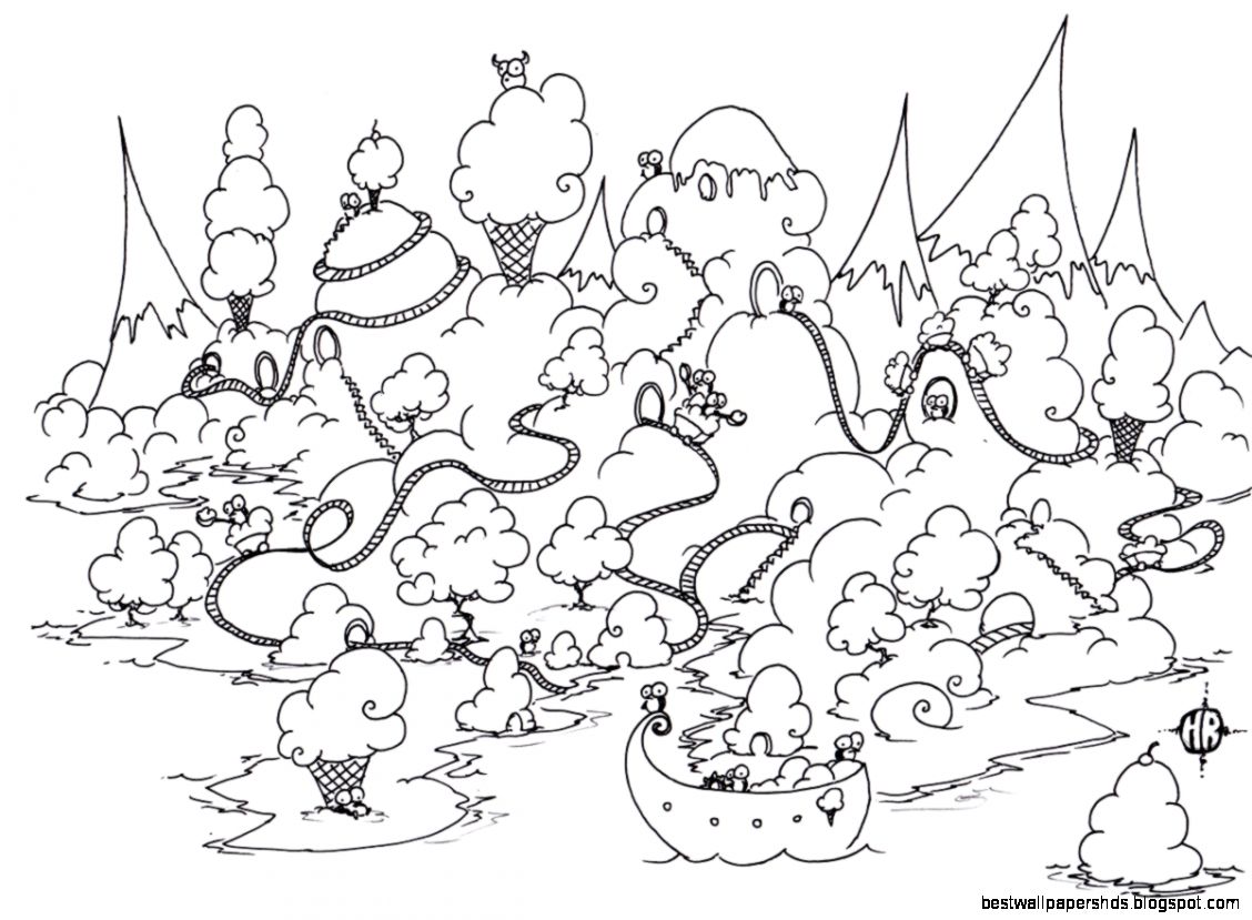 Ice Cream Coloring Book Page