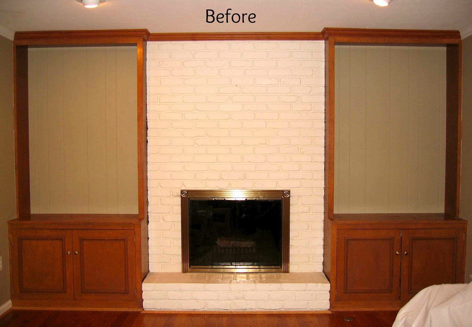 Stone Fireplace with Built Ins