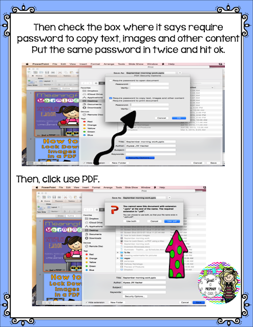 Just a Primary Girl - How to Lock Down Images on a PDF using a Mac 3