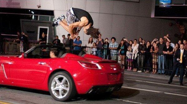 Jumping Over Moving Cars