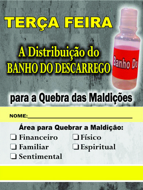 Frases FJU-PA: FOLHETO DE TERÇA BANHO DO DESCARREGO