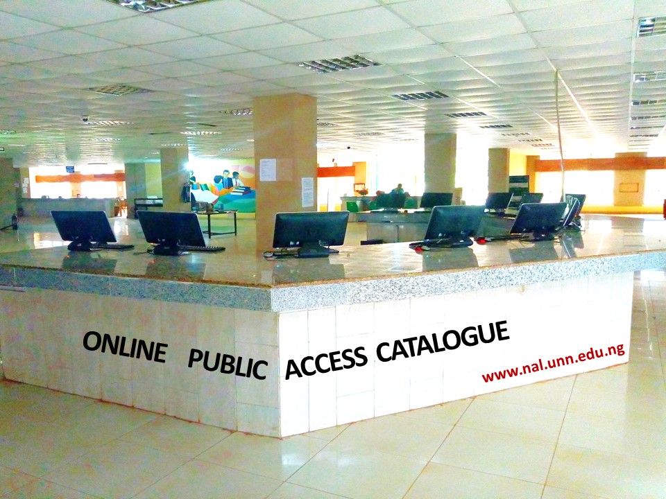 UNN Library Online Public Access Catalogue University of Nigeria Library