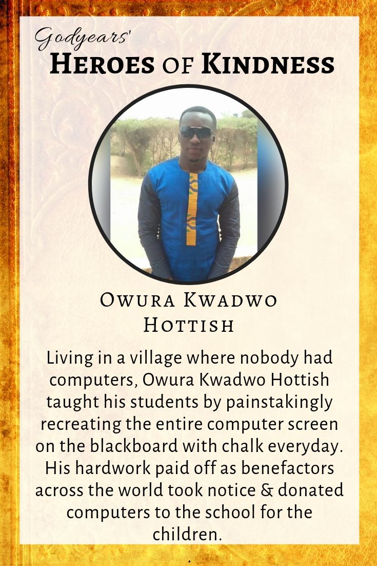 The viral post of Owura teaching computers without a computer changed his students lives.