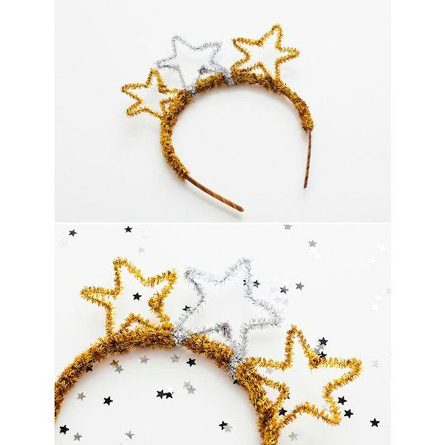 corona de estrellas, 8 diy con limpiapipas para navidad 