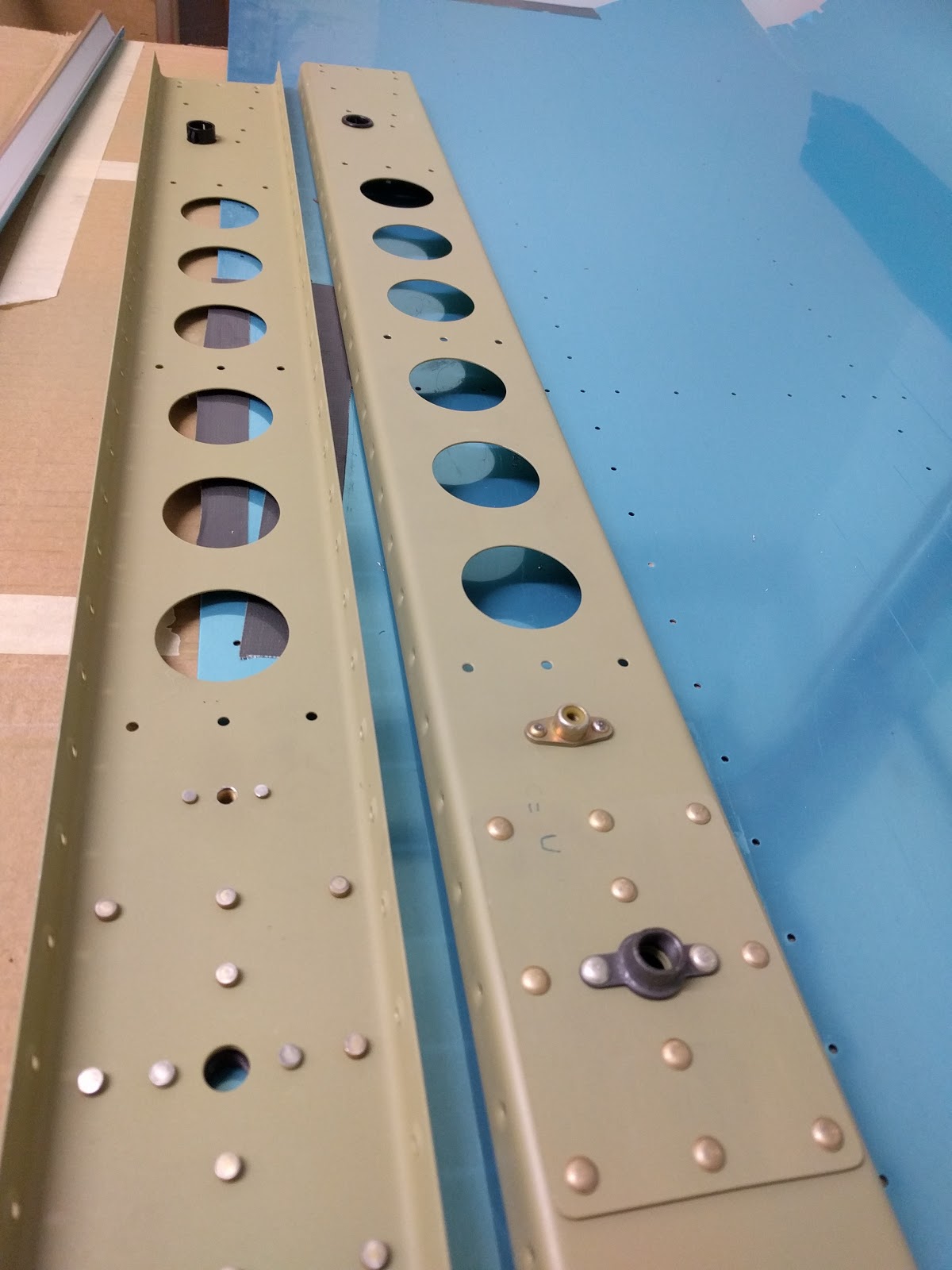 Damazio family's RV10 project Elevators coming together