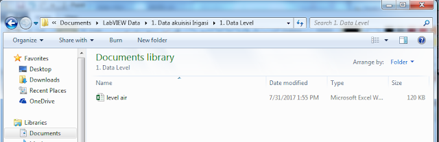 Gambar 4 20 Letak Folder penyimpanan Hasil Akuisisi data 2 Gambar 4 20 Letak Folder penyimpanan Hasil Akuisisi data 2