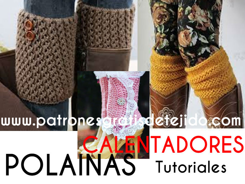 Polainas Calentadores para tejer a crochet y a dos / tutoriales