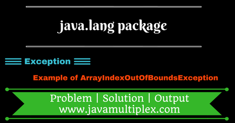 Demo of ArrayIndexOutOfBoundsException | java.lang package