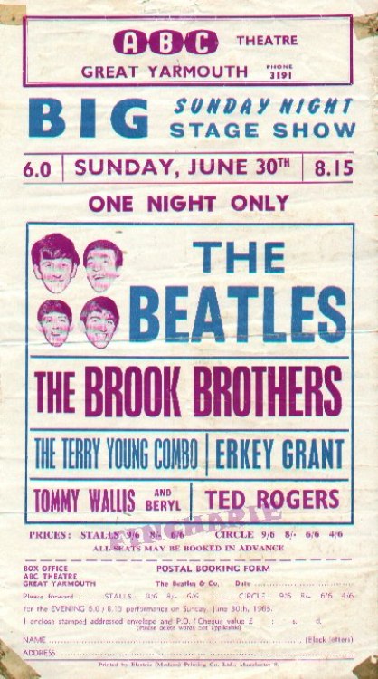 The Daily Beatle: The Beatles in Great Yarmouth