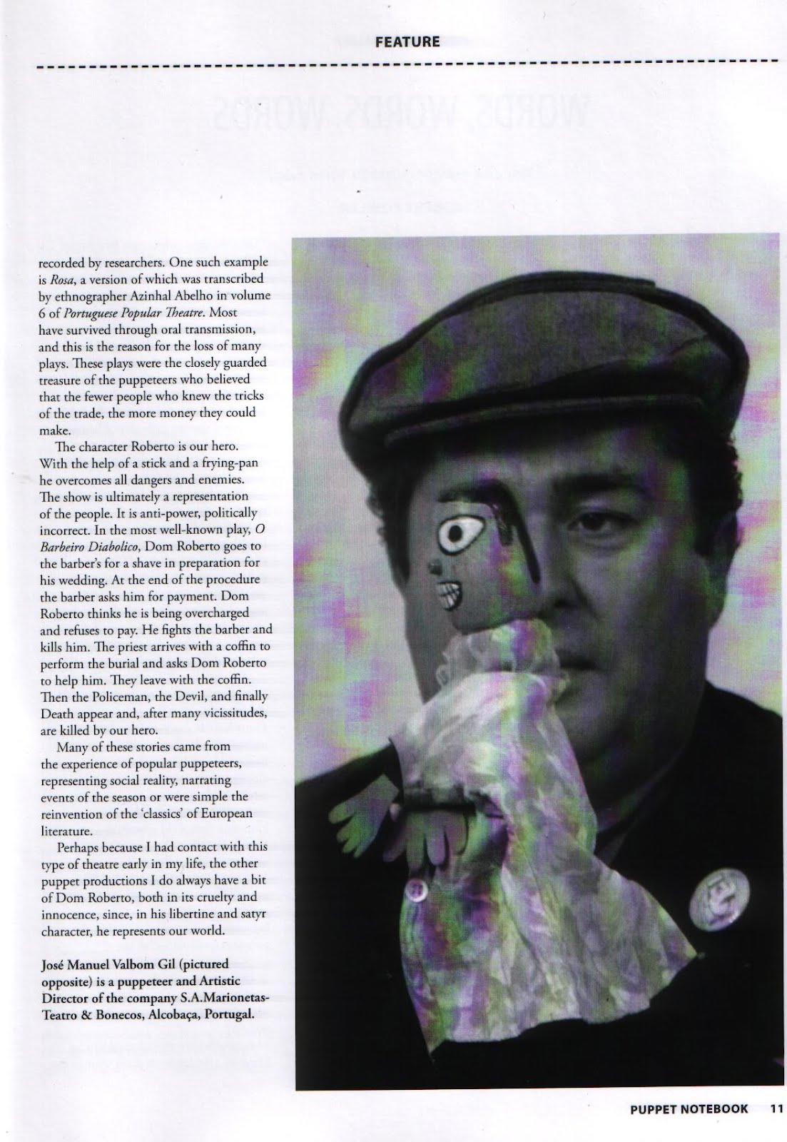 TEATRO DE MARIONETAS EM PORTUGAL: Dom Roberto é capa da revista Puppet ...
