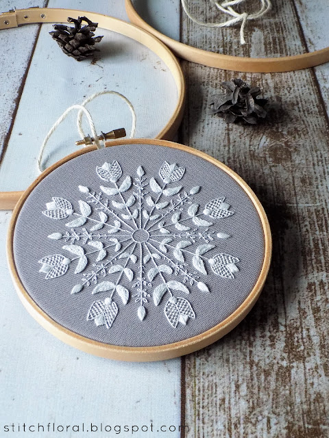 Snowflake Mandala: Winter inspired embroidery freebie