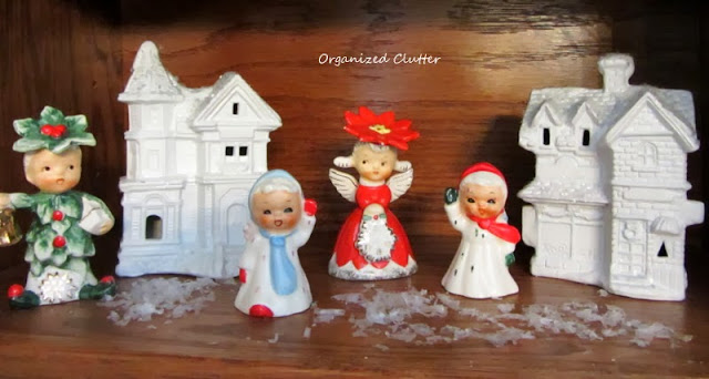 Vintage Christmas Angels & Figurines www.organizedclutterqueen.blogspot.com