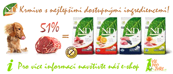 N&D - krmivo s vysokým obsahem masa, bez obilovin.