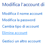Elimina account