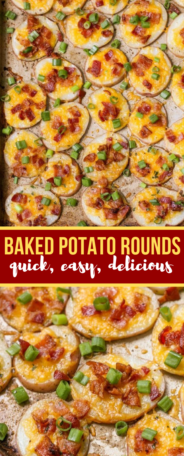 LOADED BAKED POTATO ROUNDS #dinner #appetizer LOADED BAKED POTATO ROUNDS #dinner #appetizer