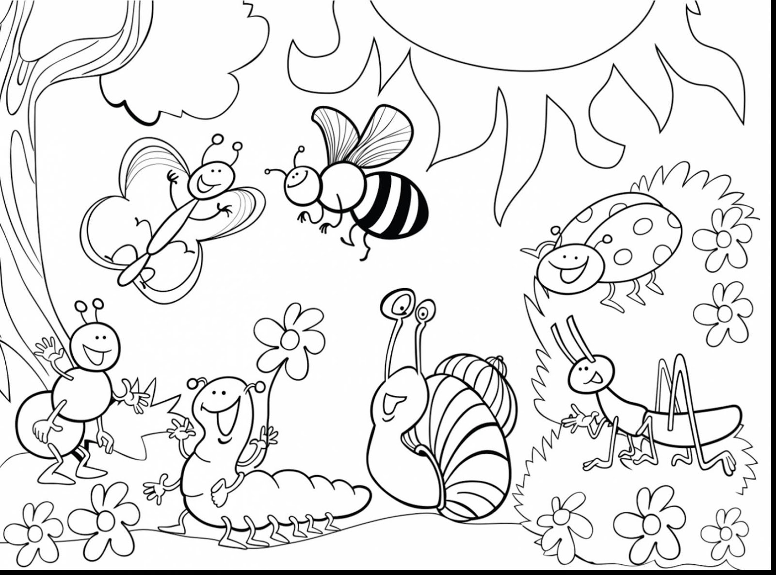 Cute Insect Coloring Pages For Kids Free Images Best Coloring Pages
