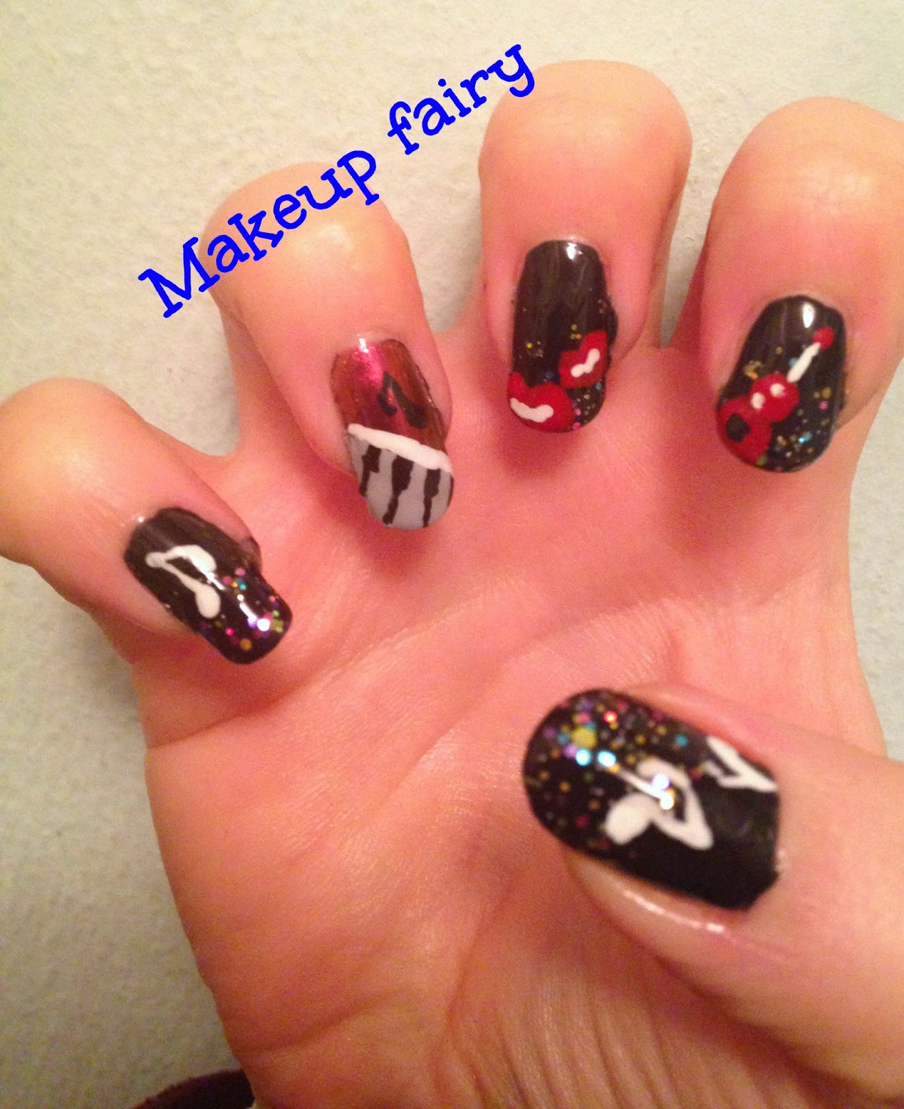 Tinklesmakeup let's rock nail art
