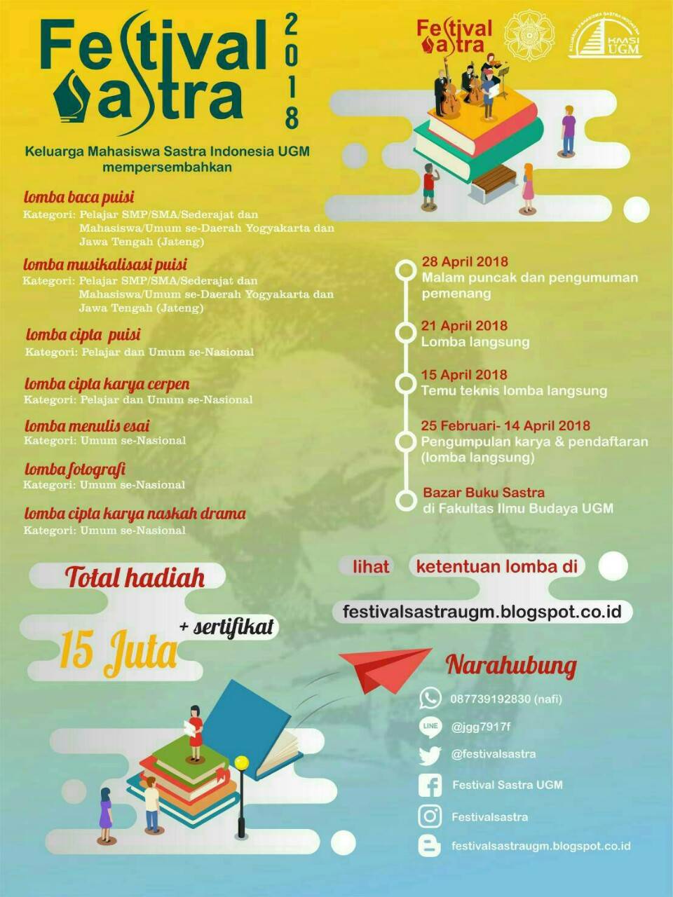 Lomba Menulis Cerpen Nasional 2018 &quot;Tema Bebas&quot; di UGM