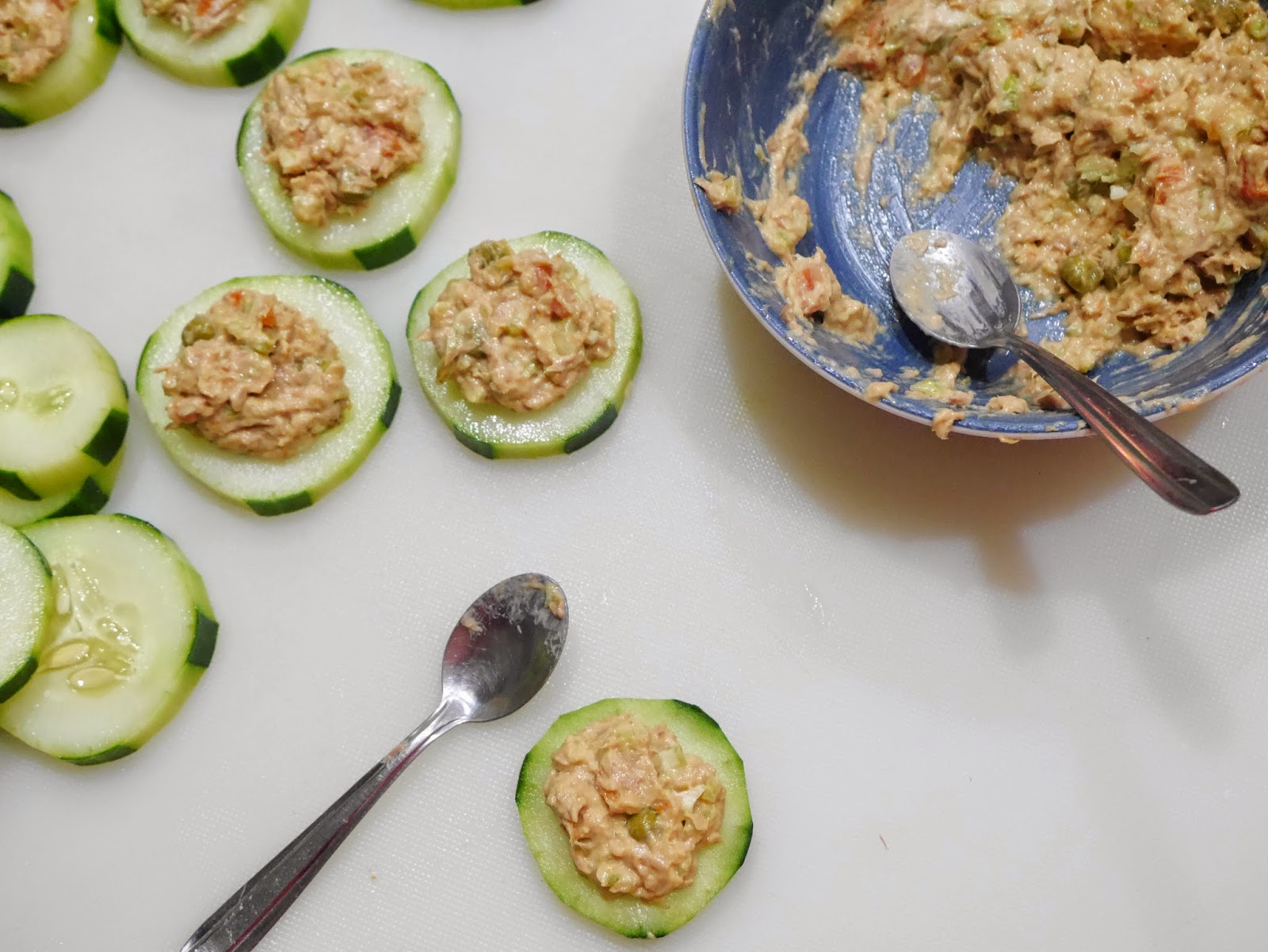 One Thousand Looks QUICK CUCUMBER AND TUNA CANAPE RECIPE