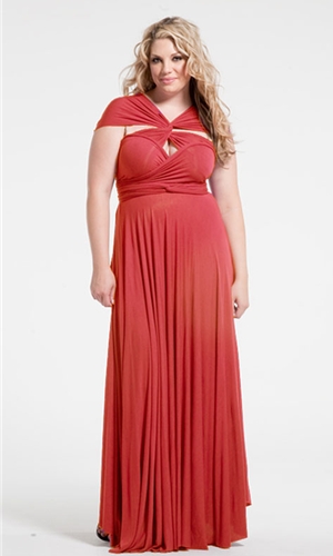 Plus Size Maxi dress : Anastasia Maxi Dress In Poppy | The Plus Size