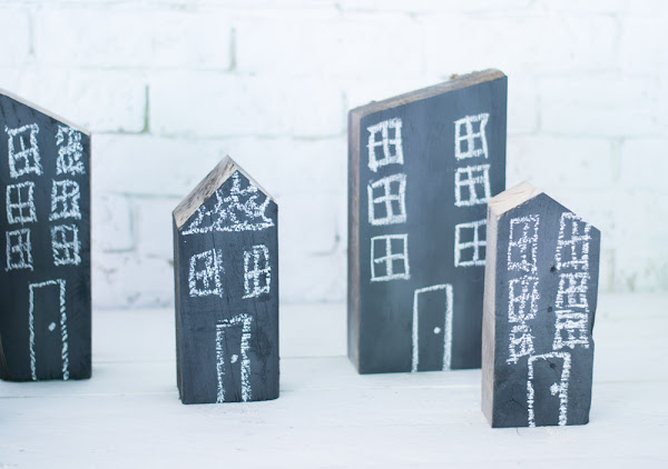 Ciudad casitas de madera diy