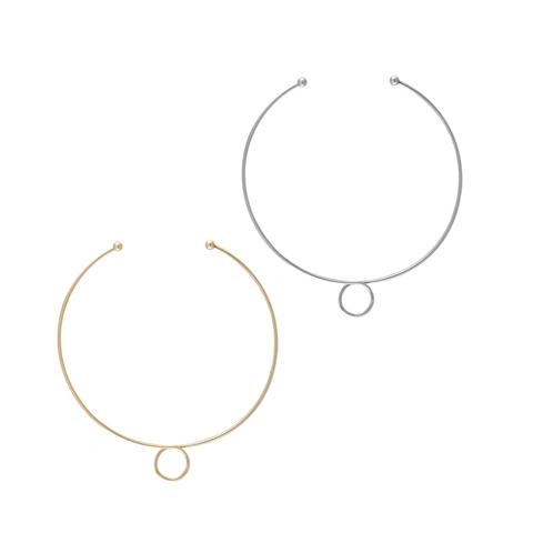 gold and silver choker necklaces