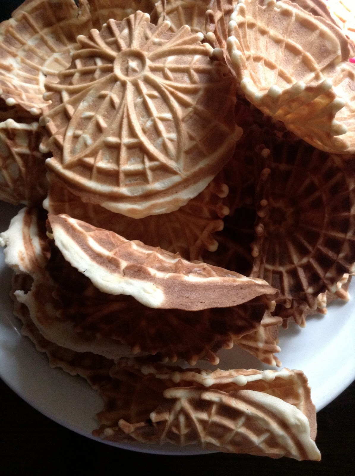 megbakes Peanut Butter Banana Ice Cream Pizzelle Sandwiches