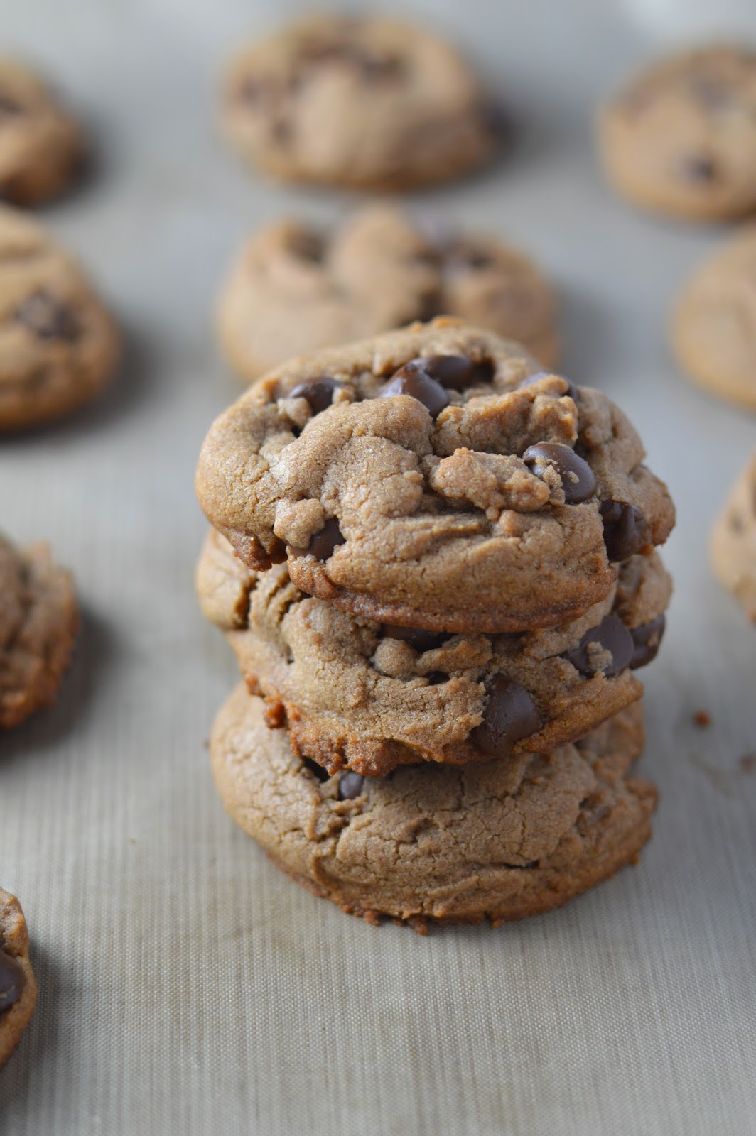 Soft Nutella Chocolate Chip Cookies